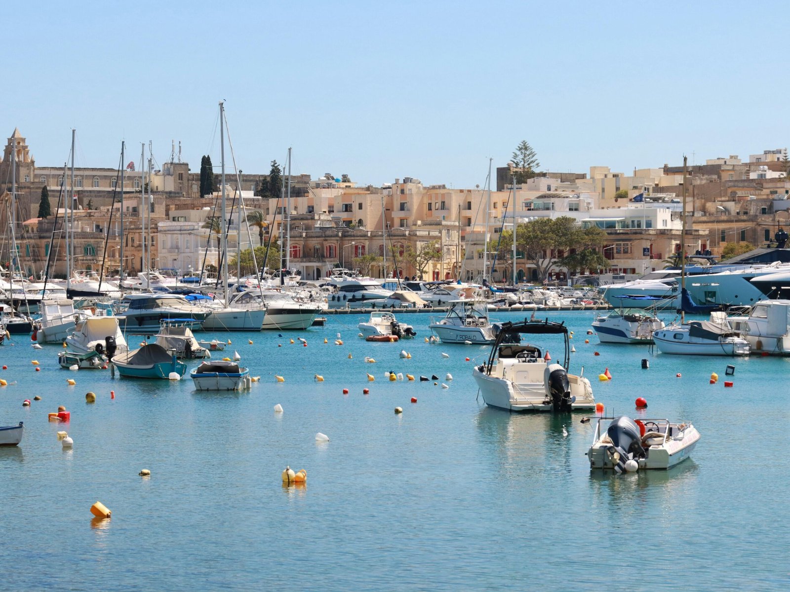 Boats in a bay in Malta